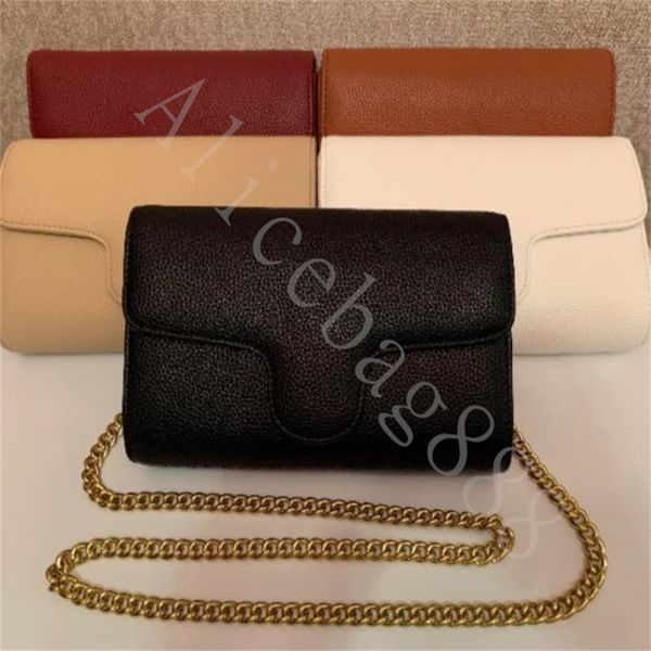 

luxurys designer shoulder bags chain style for lady pu leather 5 color flap lychee pattern nice quality