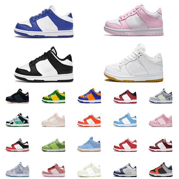 

2022 designer sb dunks low kids running shoes fashion boys girls classic black white unc kentucky triple pink 75th anniversary chicago shado