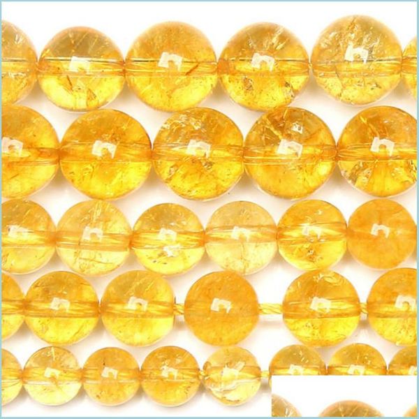 

stone 8mm natural stone crack yellow cystals quartz round loose beads 15 strand 4 6 8 10 12mm pick size for jewelry making yoga brac dhpou, Black