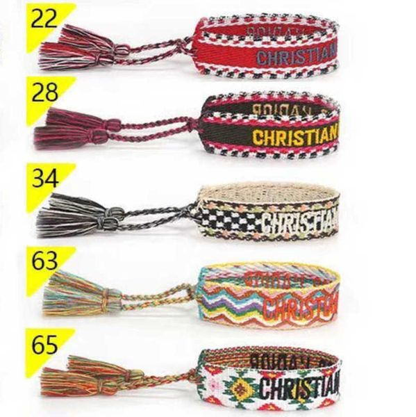 

luxury fashion women's bracelets brand d bangle jewelry designer letter hand woven bracelet simple wrist bohemian rope trinket men girl, Golden;silver