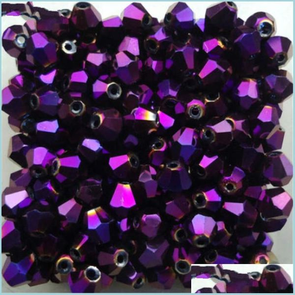 

other sale new purple 100pcs 4mm be austria crystal beads charm glass loose spacer bead for diy jewelry making drop delivery 2022 fi dhgj7, Blue;slivery