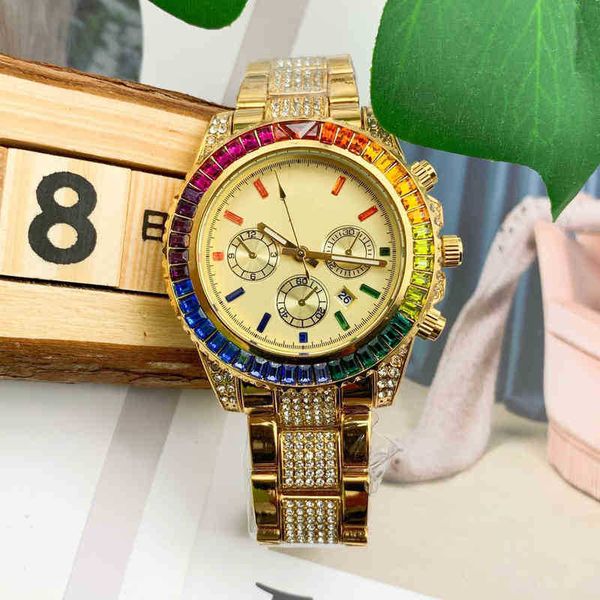 

chronograph watches wrist luxury designer fashion calendar men's fake 6-pin, Slivery;brown