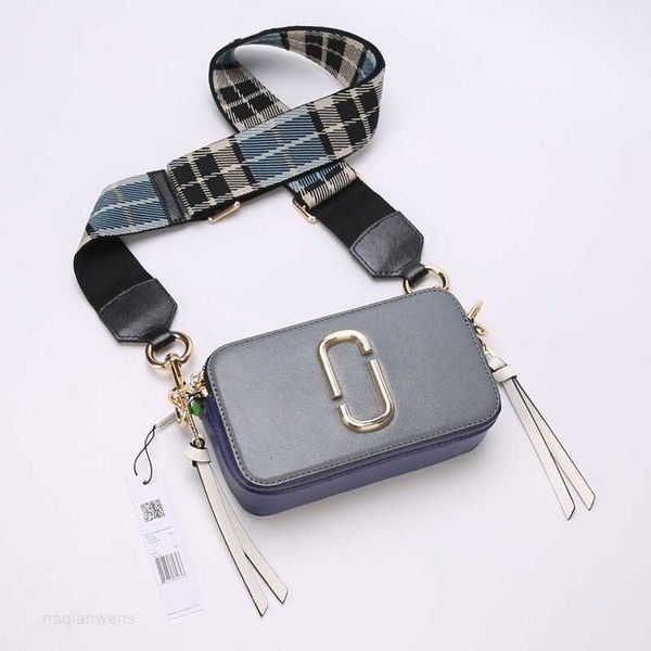 

designer bags high level marc's jacob handbag camera bag mj women's new leather color matching wide shoulder belt single messenger