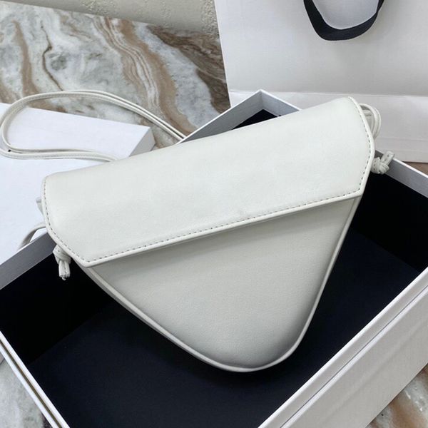 

triangle bag in smooth leather with letter print crossbody designer bag women one main compartment flap magnetic closure shoulder bags purse