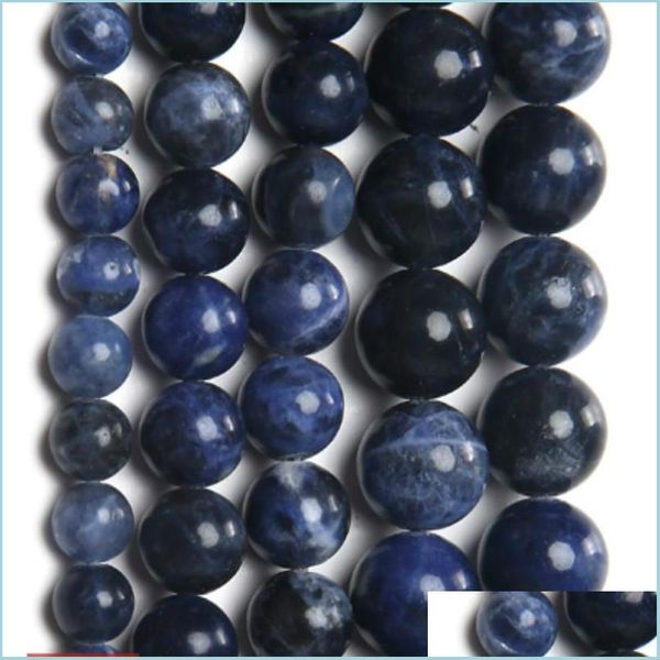

stone 8mm natural stone old blue sodalite round loose beads 15 strand 3 4 6 8 10 12mm pick size for jewelry making drop delivery 2022 dhawj, Black
