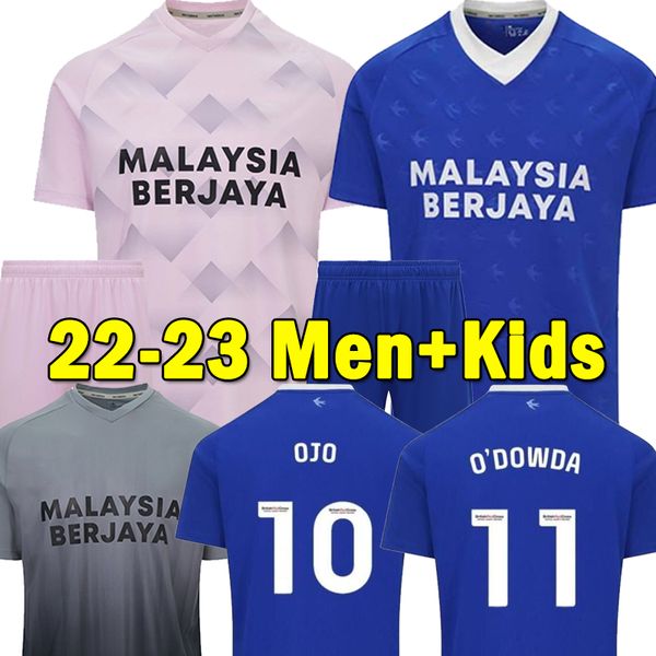 

22 23 cardiff city soccer jerseys 2022 2023 callum o'dowda callum robinson football shirts mark harris jaden philogene-bidace sheyi ojo, Black;yellow