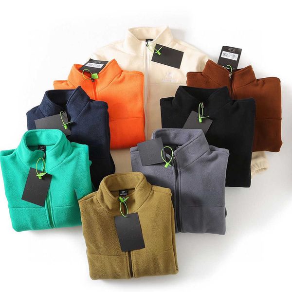 

winter fleece jacket mens sweatshirt arc designer jackets wool zip cardigan coat sportswear men women embroidered windbreaker, Black;brown