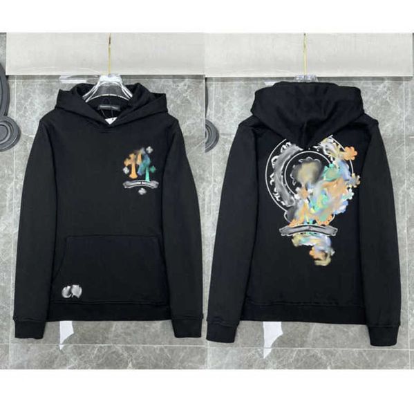

mens fashion luxury sweatshirts designer hoodies sanskrit sweater zipper hooded cross pullover hoodie casual men women coat sweatshirt jack, Black