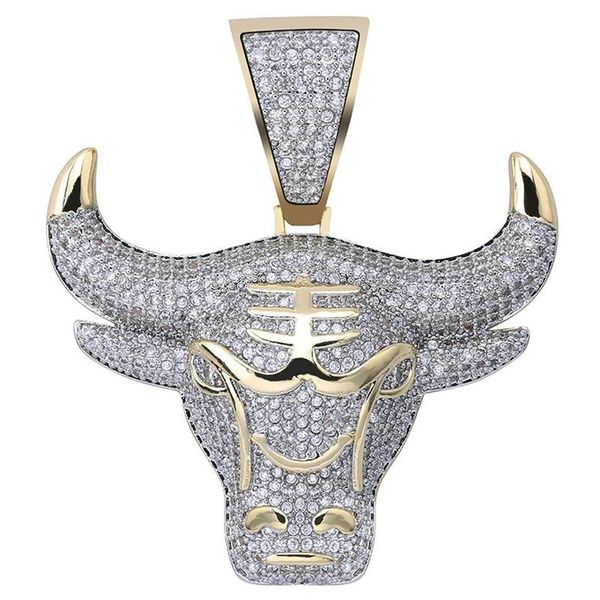 

fashion simple bull head pendant necklace outer sliding object casual men and women necklaces289d, Silver