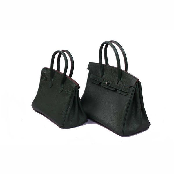 

shoulder birkins designer bag herme handbags women new layer litchi grain cow leather brand