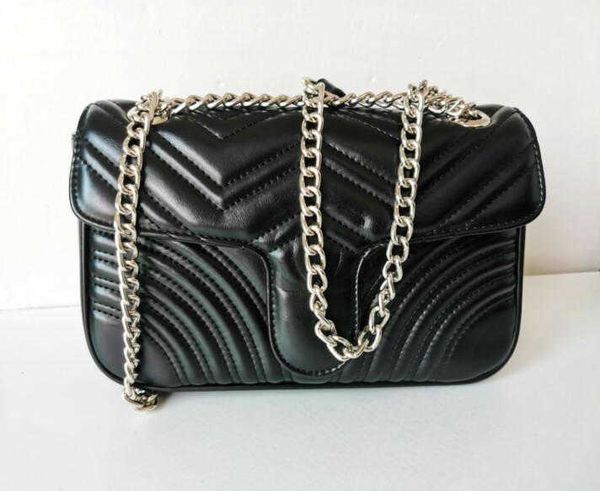 

double g fshion new girl handbag wallet silver chain marmont crossbody handbag women's leather bag shoulder bag messenger bag g8p8