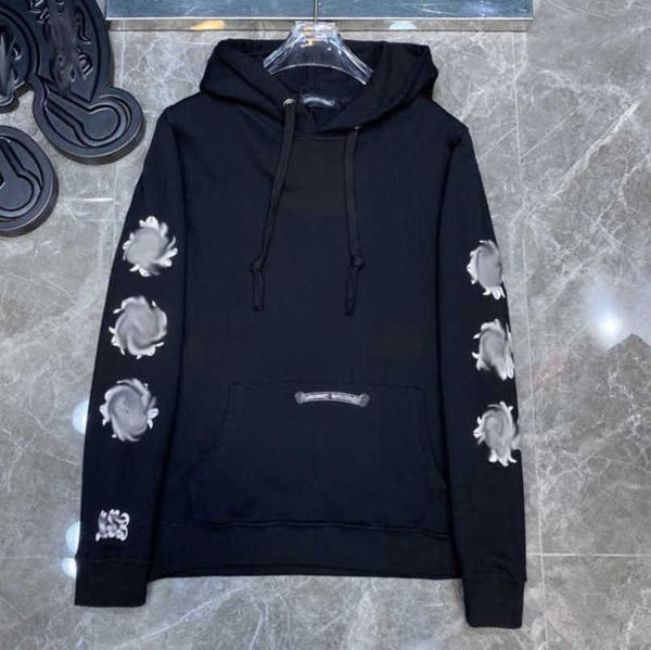 

men's luxury fashion jackets sweatshirts designer classic hoodies zipper hooded sweater casual men women cross pullover sanskrit hoodie, Black;brown
