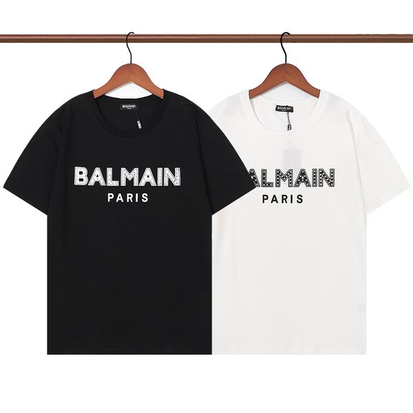 

summer paris mens t-shirts designer tee luxury balmain letter tshirt t shirt classic fashion green womens short sleeve casual cotton t-shirt, White;black