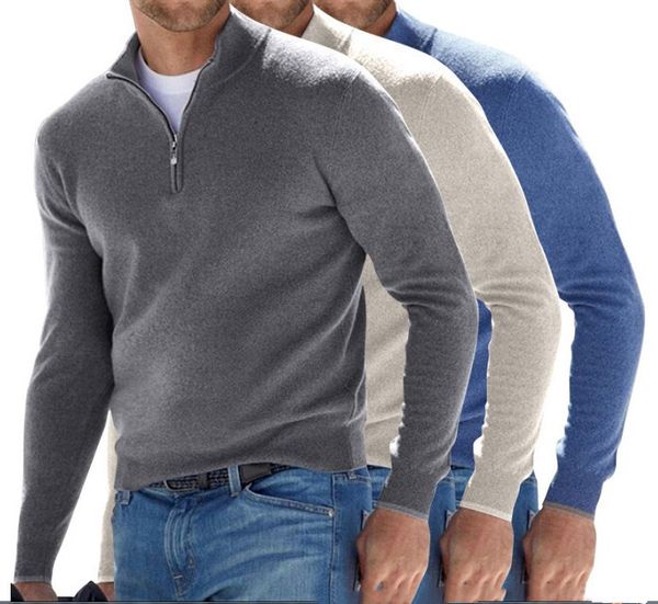 

men's sweaters sweatshirts men 2022 new spring autumn jacquard men's hoodies zipper solid v-neck pullover slim casual business mal, White;black