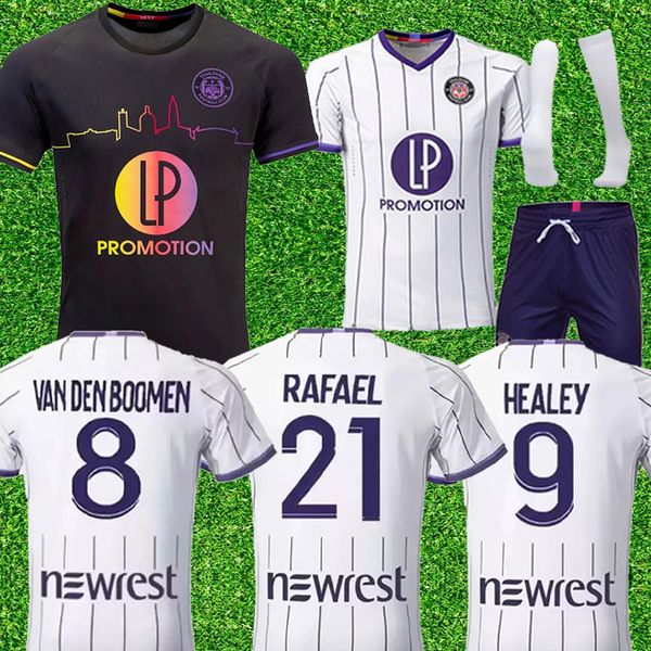 

toulouse fc soccer jerseys 2022 2023 maillot de foot rhys healey anriste bayo spierings adli 22/23 men kits kids football shirts uniforms fu, Black;yellow