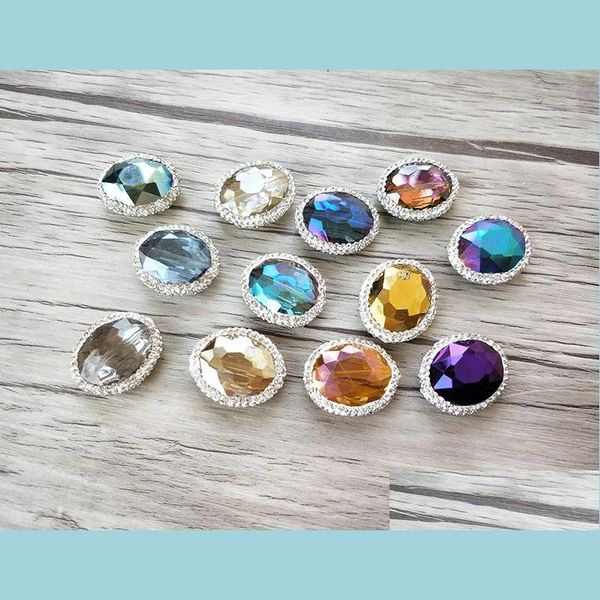 

pearl 10pcs/lots mticolour faceted crystal glass loose beads pave rhinestone spacer connector jewelry finding bd359 drop delivery 202 dh8kq, White