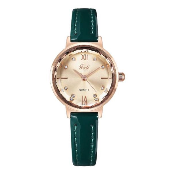 

gedi new fall watch fashion design retro style quartz women's simple temperament watch birthday gift 6323, Slivery;golden