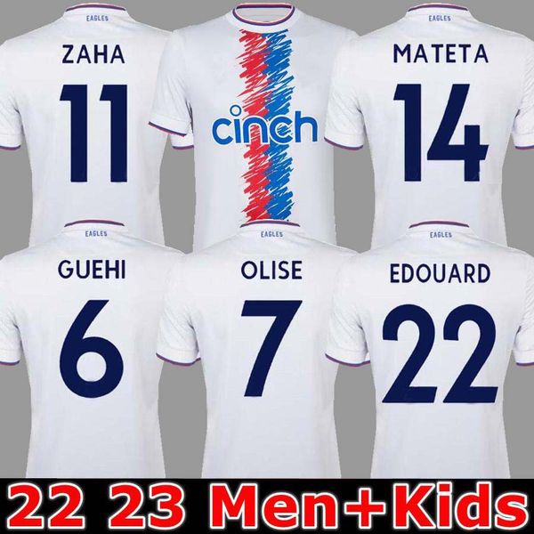 

2022 crystal olise third soccer jerseys 22 23 palace zaha eze j.ayew away maillots de foot benteke milivojevic mateta andersen gallagher hom, Black;yellow