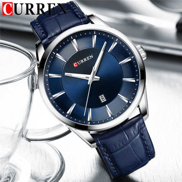 

curren sport men watch luxury brand military army business waterproof male clock genuine leather quartz man wristwatch 8365, Slivery;brown
