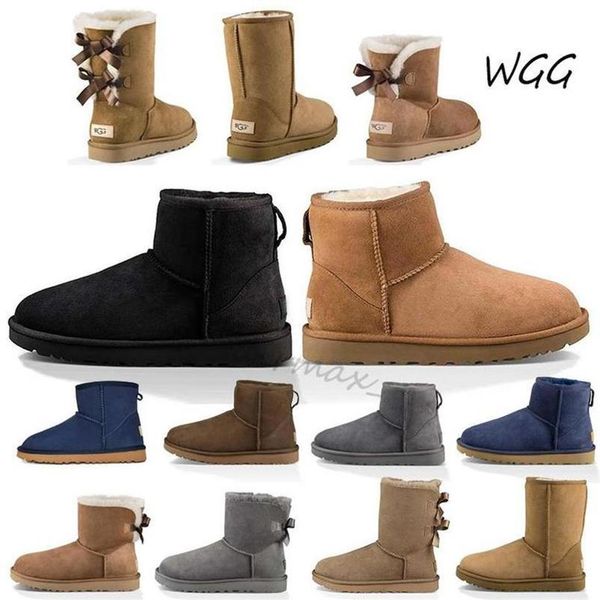 

women snow boots booties classic knee boots chestnut ankle boots black grey navy blue pink womens girl shoes size 5-102365