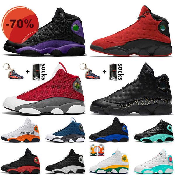 

men women jumpman 13 13s basketball shoes gold glitter court purple sneakers red flint reverse bred hyper royal trainers size