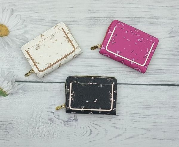 

limited edition wallet color letter zipper short coin purses luxury brand multi card men zipper clutch bags large capacity women storage wal, Red;black