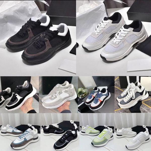 

designer calfskin casual shoes reflective sneakers vintage suede leather trainers fashion stylist shoespatchwork leisure shoe platform lace-, Black