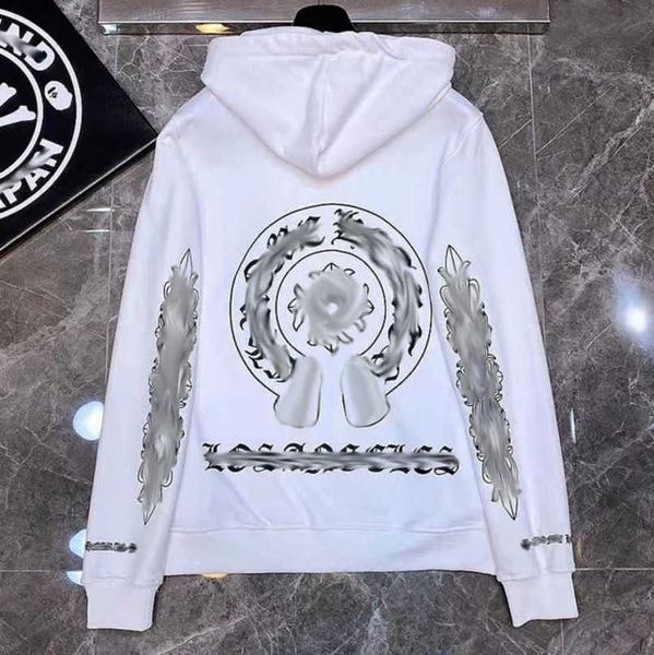 

luxury fashion men's sweatshirts designer classic women jackets hoodies zipper hooded sweater cross pullover sanskrit hoodie casual co, Black