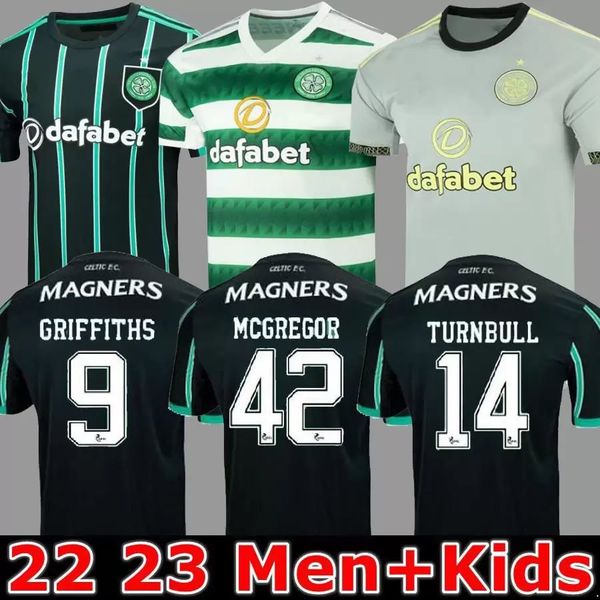 

22 23 away home soccer jerseys edouard 2022 2023 men kids brown duffy taylor elyounoussi mcgregor away black child fans player version footb, Black;yellow