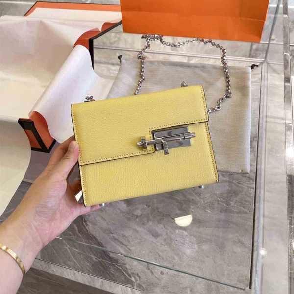 

luxurys designer handbags leather square bag style shoulder personalized buckle texture chain messenger women fashion herme bags orignal qua