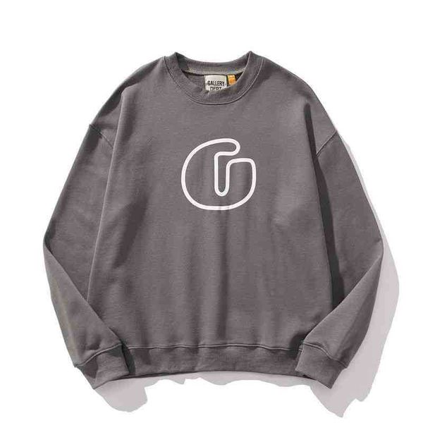 

fleece g designer high luxury cotton street men's print hoodies american big fashion letter galleryy deptts autumn winter loose terry, Black