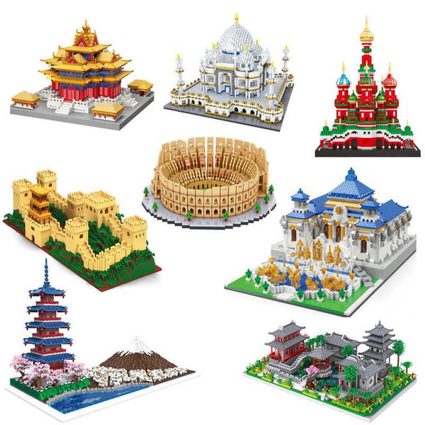 

blocks city compatible architecture mini building blocks world famous architectural model statue liberty collection toys child gifts t221101