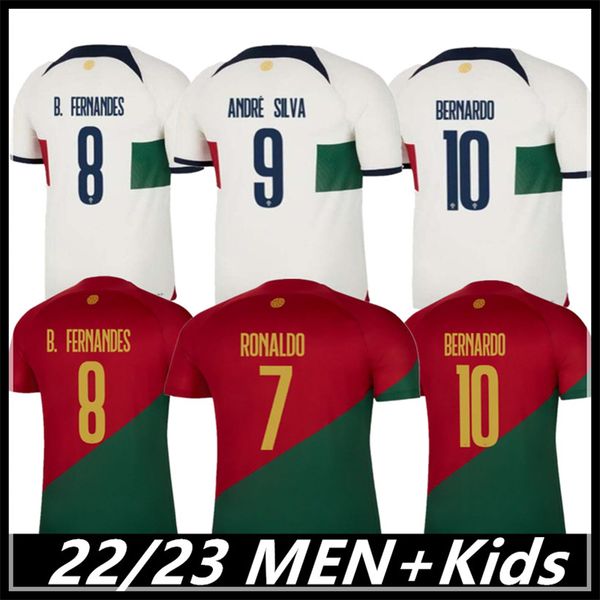 

22/23 soccer jersey portuguese bruno fernandes diogo j. world cup portuguesa retro 2022-2023 joao felix football shirt bernardo portugieser, Black