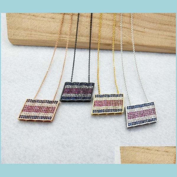 

pendant necklaces world flag micro pave crystal cubic zirconia pendants charms jewelry finding rican necklace for woman nk334 drop d dhdug, Silver