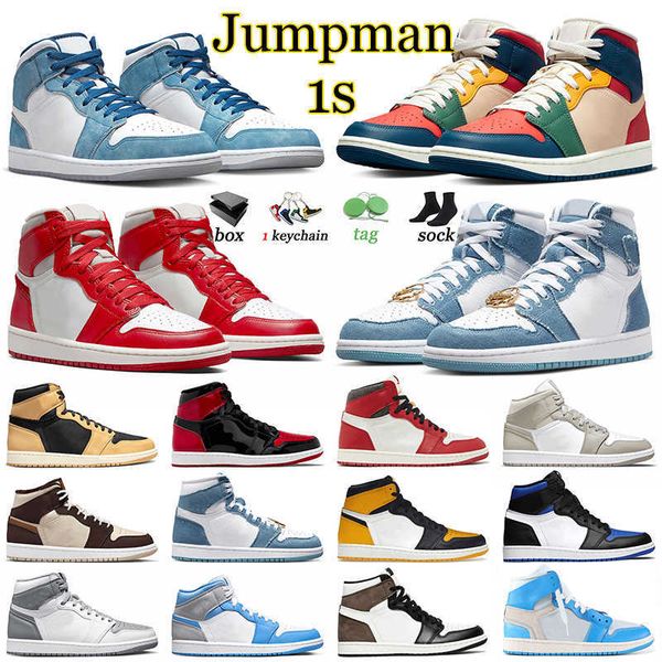 

1 basketball shoes jumpman high og heirloom jorden 1s stage haze offs white men trainers multi color sports yellow toe women french blue