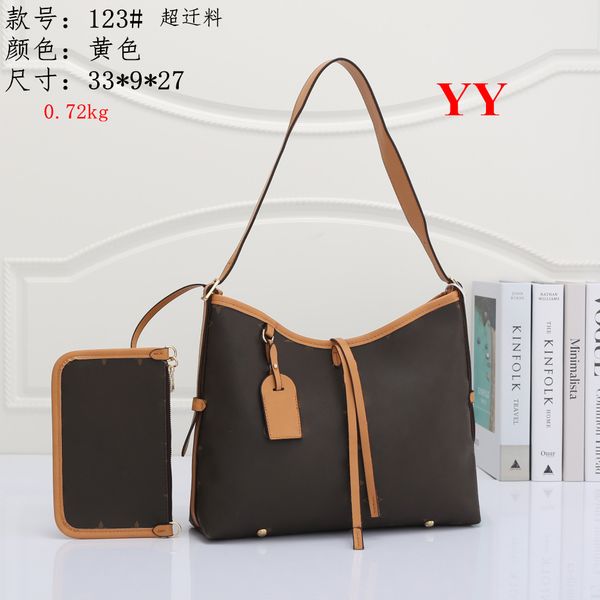 

luxury tote shoulder bag totes purse designer handbag message bags cluth brand crossbody pu leather #123 womens old flower with wallet 33cm