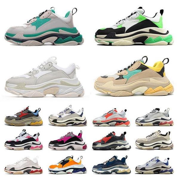 

boot designer triple s platform sneaker for men women paris 17fw triple black cream yellow casual shoes luxury shoes siz balencaigaity lrh