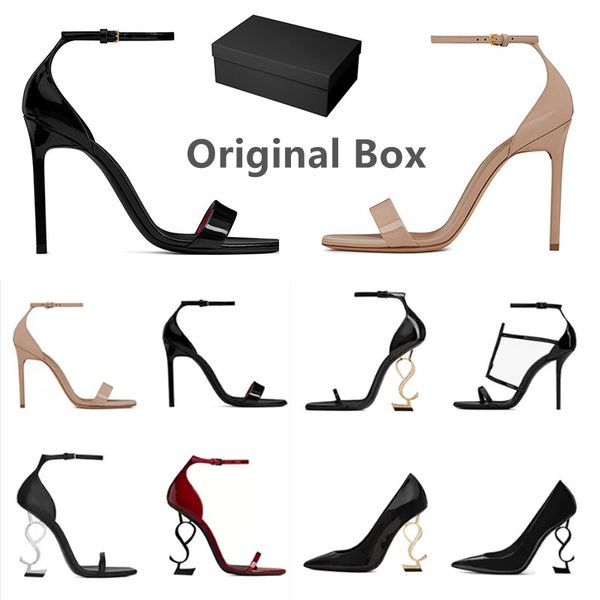 

women luxury high heels dress shoes designer sneakers patent leather tone triple black nuede womens lady sandals party wedding office pumps