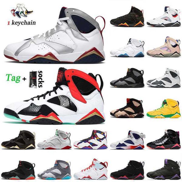 

2022 fashion women mens 7s sapphire citrus jumpman 7 basketball shoes greater china tinker alternate psgs french blue flint raptor trainers, Black