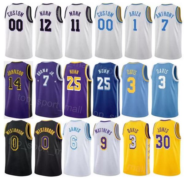 

los angeles''lakers''custom jersey men women youth lebron 6 james 0 russell westbrook anthony 3 davis 17 dennis schroder, Black;red