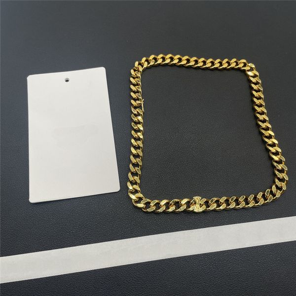 

chic metal chain necklaces letters designer pendant necklace men women hip hop pendants jewelry, Silver