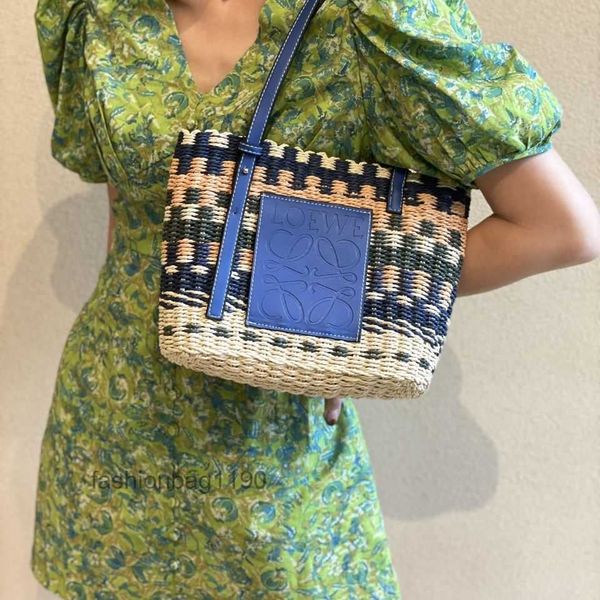 

bag designer shoulder handbag loewss bags 2022 women spring straw woven color fresh tote 7g2bphz