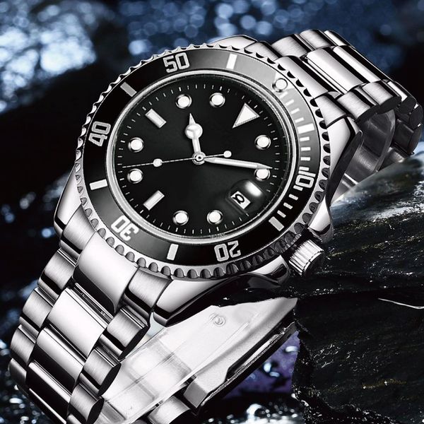 

2023 watch movement diving watches men's designer limited edition fashion luxury watch round stainless steel folding buckle christmas r, Slivery;brown