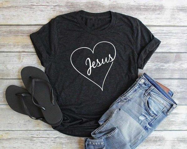 

jesus heart shirt christian valentine t shirts women graphic faith tees, White