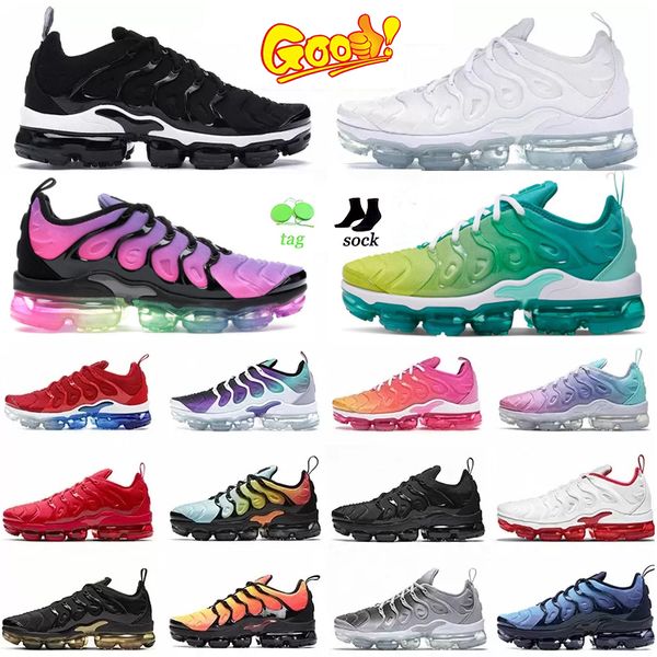 

mens womens shoes tn vapor max plus triple black white tennis ball green wolf grey red royal coastal blue metallic goldm