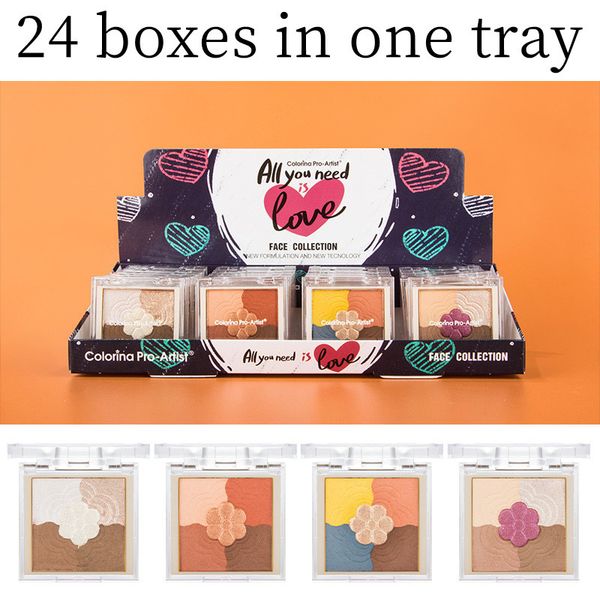 

24 pcs/ box high pigmented matte shimmer eyeshadow palette shimmer surface luxury cosmetic vegan makeup