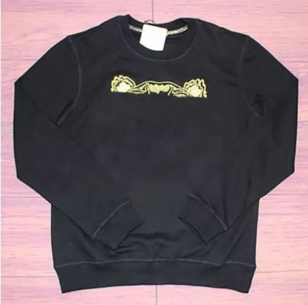

19fw animal head embroidery jumpers hoodies men women sweatshirt letters winter pullover sweater fashion eyes high steetwear s-2xl, Black