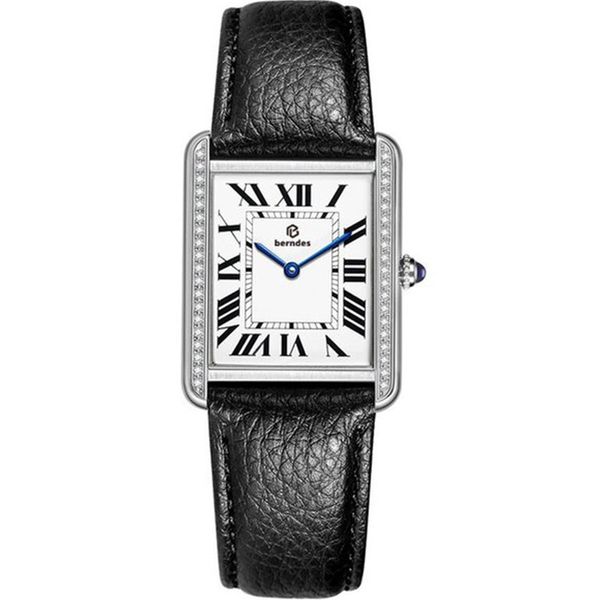 

watches for women clearance sale quartz diamond square watchs stainless steel gold iced out sapphire luminous endurance designer lady watch, Slivery;brown