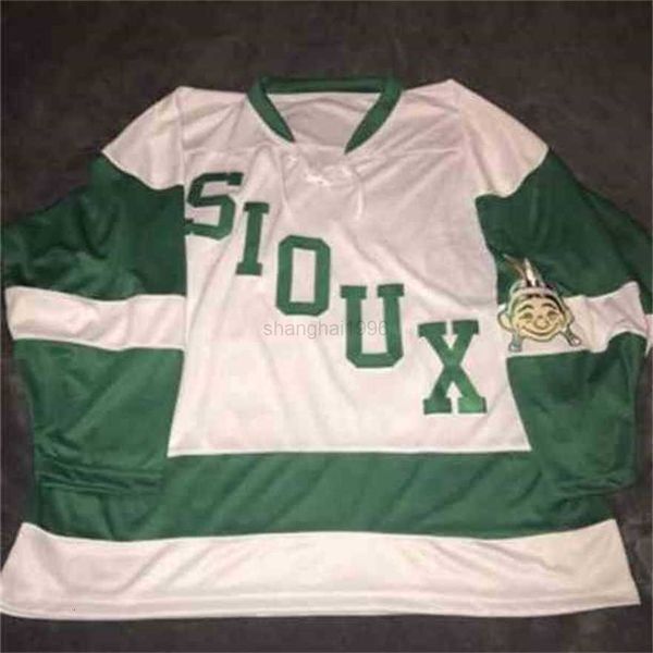 

college hockey wears mthr 1959 retro und north dakota fighting sioux hockey jersey embroidery stitched customize any number name jerseys, Black