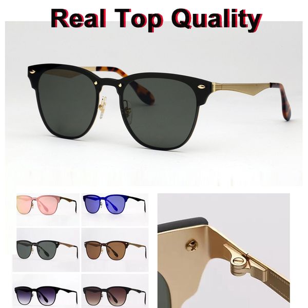 

lady medium square shape metal blaze sunglasses vintage uv400 sunglass a quality mirror flash sun glasses eyewear original case gafas de sol, White;black